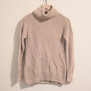 Abercrombie & Fitch Turtleneck Pull Over Knit Long Sleeve Sweater in Tan Size XS
